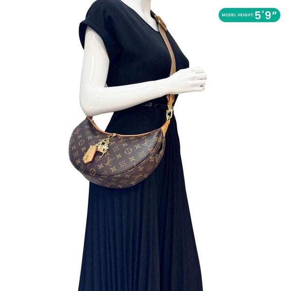 LOUIS VUITTON Looping Monogram Canvas Shoulder Bag Brown