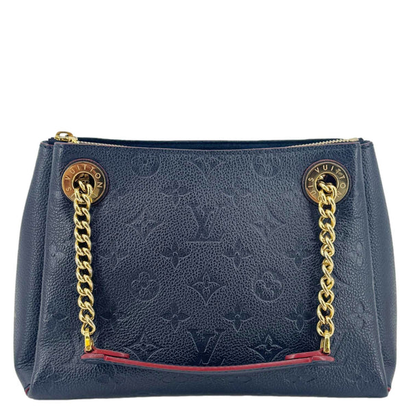 LOUIS VUITTON Surene BB Empreinte Leather Shoulder Bag Navy Blue