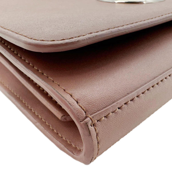 FENDI Vitello Cruise F Leather Wallet on Chain English Rose