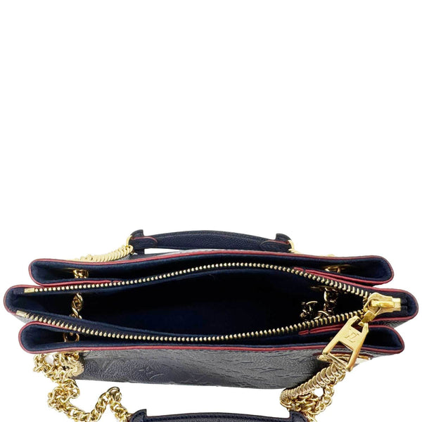 LOUIS VUITTON Surene BB Empreinte Leather Shoulder Bag Navy Blue