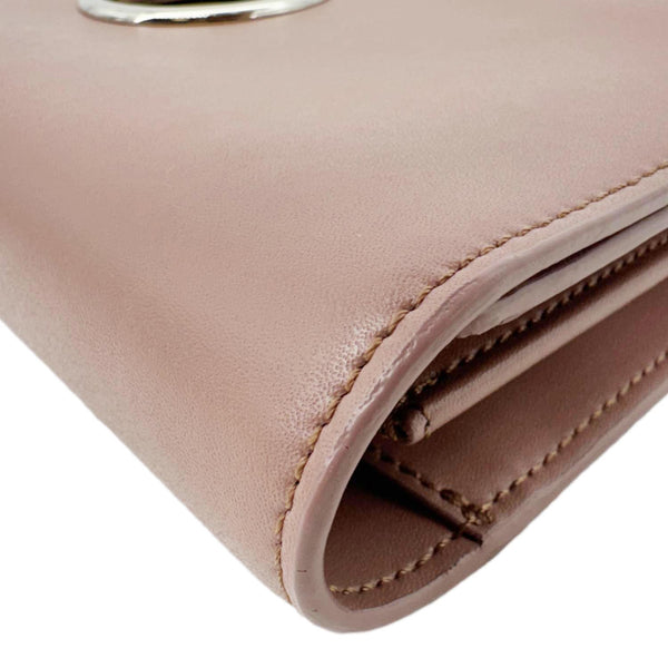 FENDI Vitello Cruise F Leather Wallet on Chain English Rose