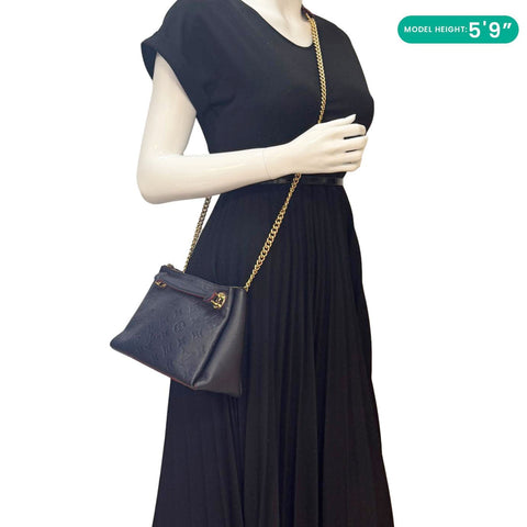 Louis Vuitton Surene BB Empreinte Shoulder Bag Navy Blue - Model Carrying
