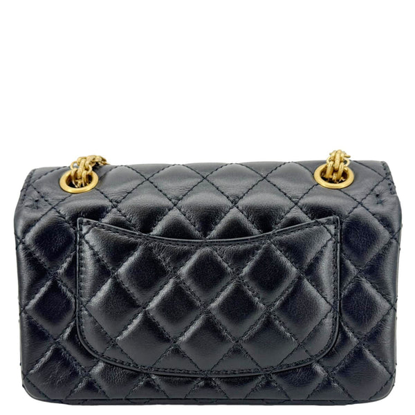 CHANEL Reissue 2.55 Crystal Charms 225 Flap Quilted Leather Crossbody Bag Black