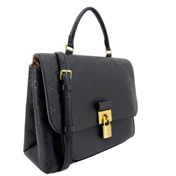 LOUIS VUITTON Marignan Empreinte Leather Shoulder Bag Black