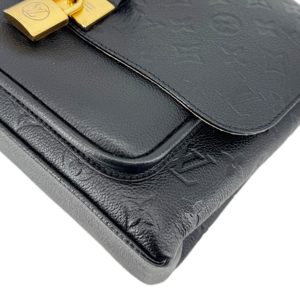 LOUIS VUITTON Marignan Empreinte Leather Shoulder Bag Black