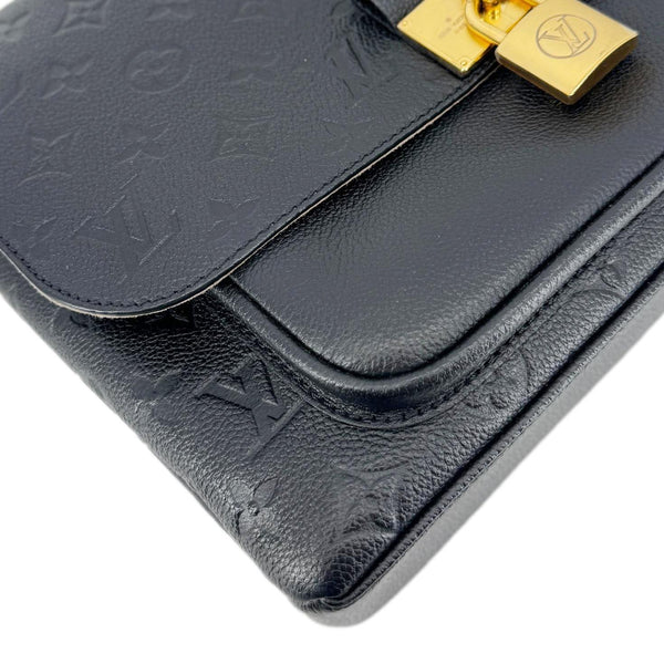LOUIS VUITTON Marignan Empreinte Leather Shoulder Bag Black