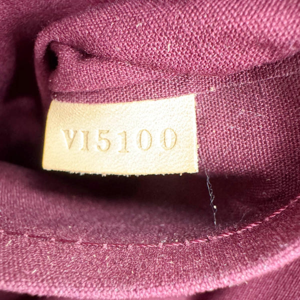 LOUIS VUITTON Melrose Avenue Monogram Vernis Leather Satchel Bag Rouge Fauviste