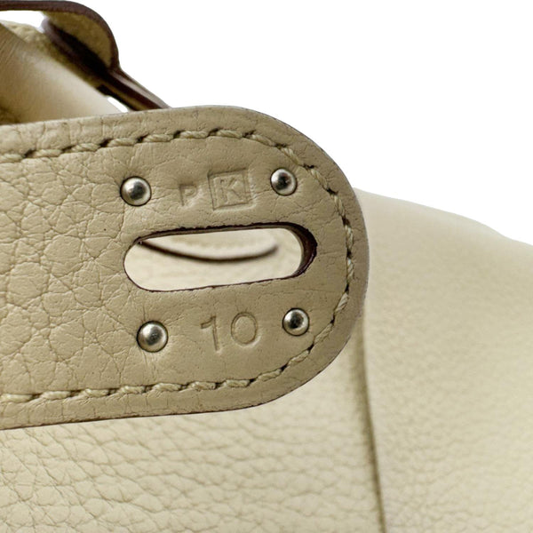 HERMES Lindy 34 Taurillon Clemence Leather Shoulder Bag Beige