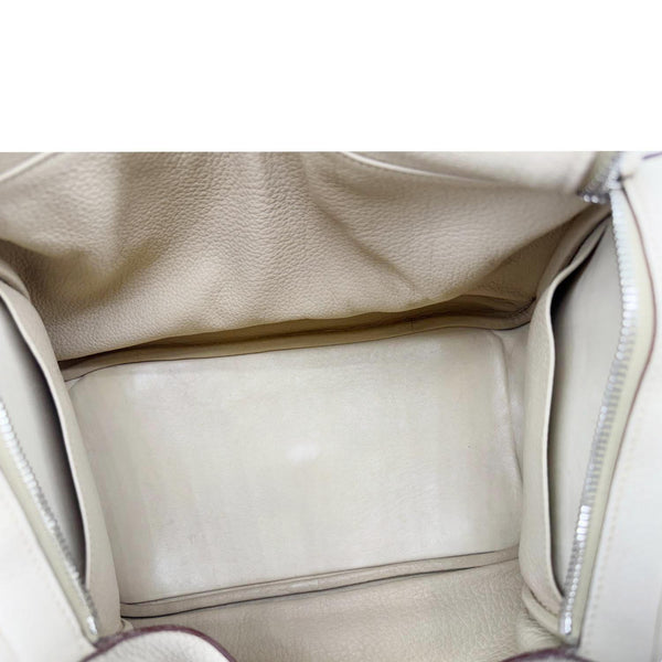 HERMES Lindy 34 Taurillon Clemence Leather Shoulder Bag Beige