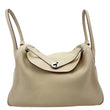 HERMES Lindy 34 Taurillon Clemence Leather Shoulder Bag Beige