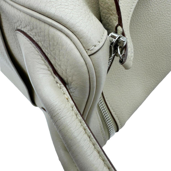 HERMES Lindy 34 Taurillon Clemence Leather Shoulder Bag Beige
