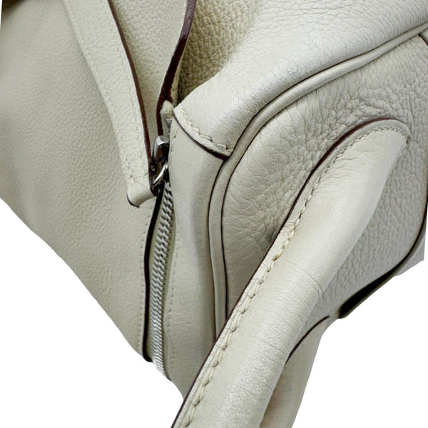 HERMES Lindy 34 Taurillon Clemence Leather Shoulder Bag Beige