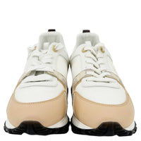 LOUIS VUITTON Run Away Calfskin Damier Azur Sneakers White Size 36.5