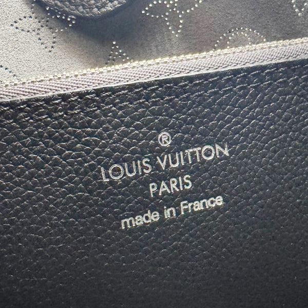 LOUIS VUITTON Carmel Mahina Leather Hobo Bag Black