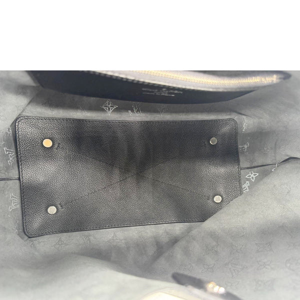 LOUIS VUITTON Carmel Mahina Leather Hobo Bag Black