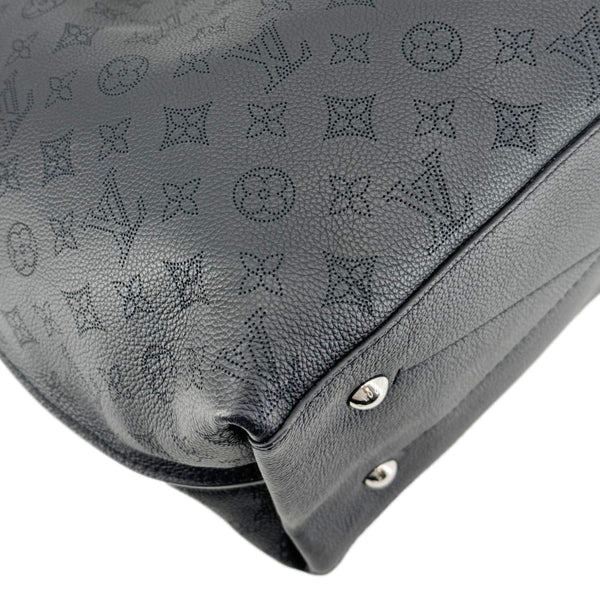 LOUIS VUITTON Carmel Mahina Leather Hobo Bag Black