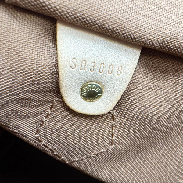LOUIS VUITTON Speedy 30 Monogram Canvas Satchel Bag Brown
