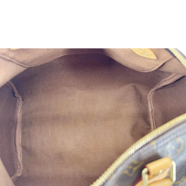 LOUIS VUITTON Speedy 30 Monogram Canvas Satchel Bag Brown