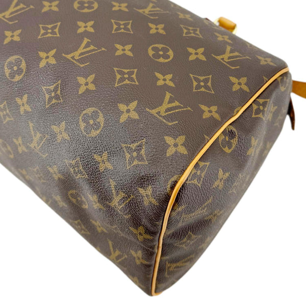 LOUIS VUITTON Speedy 30 Monogram Canvas Satchel Bag Brown