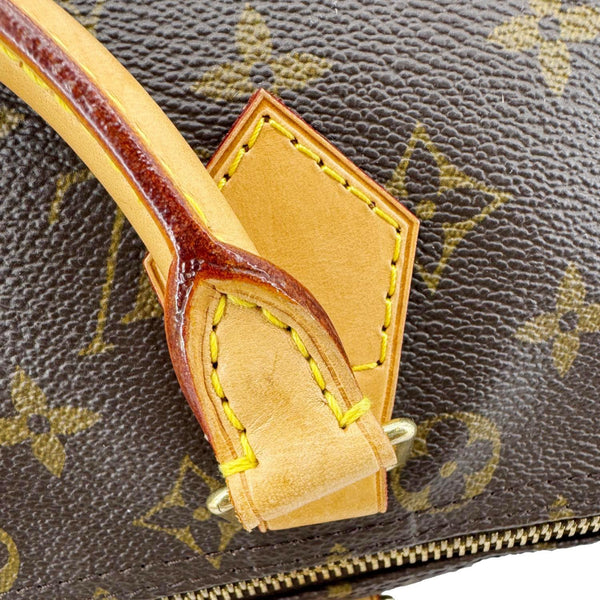 LOUIS VUITTON Speedy 30 Monogram Canvas Satchel Bag Brown