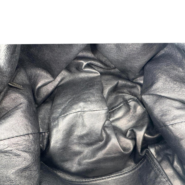 CHANEL Modern Chain Calfskin Leather Hobo Bag Black