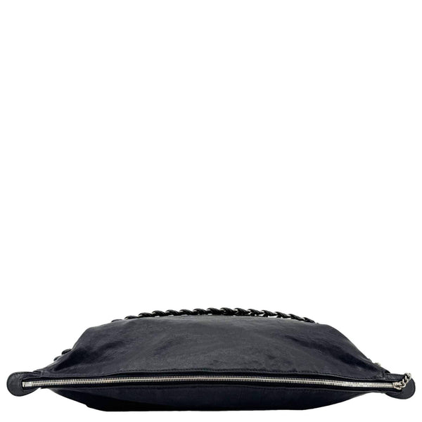 CHANEL Modern Chain Calfskin Leather Hobo Bag Black