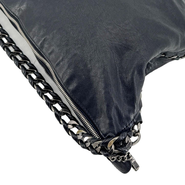 CHANEL Modern Chain Calfskin Leather Hobo Bag Black