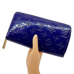 LOUIS VUITTON Monogram Vernis Zippy Wallet Purple
