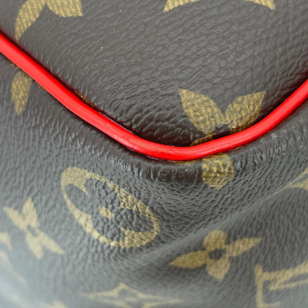 LOUIS VUITTON Keepall Bandoulière 50 Monogram Canvas Travel Bag Coquelicot