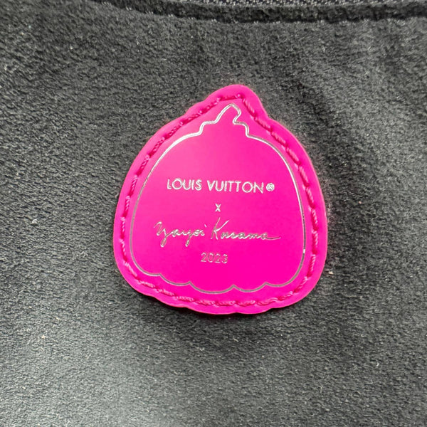 LOUIS VUITTON x YK Neverfull MM Infinity Dots Empreinte Leather Tote Bag Fuchsia