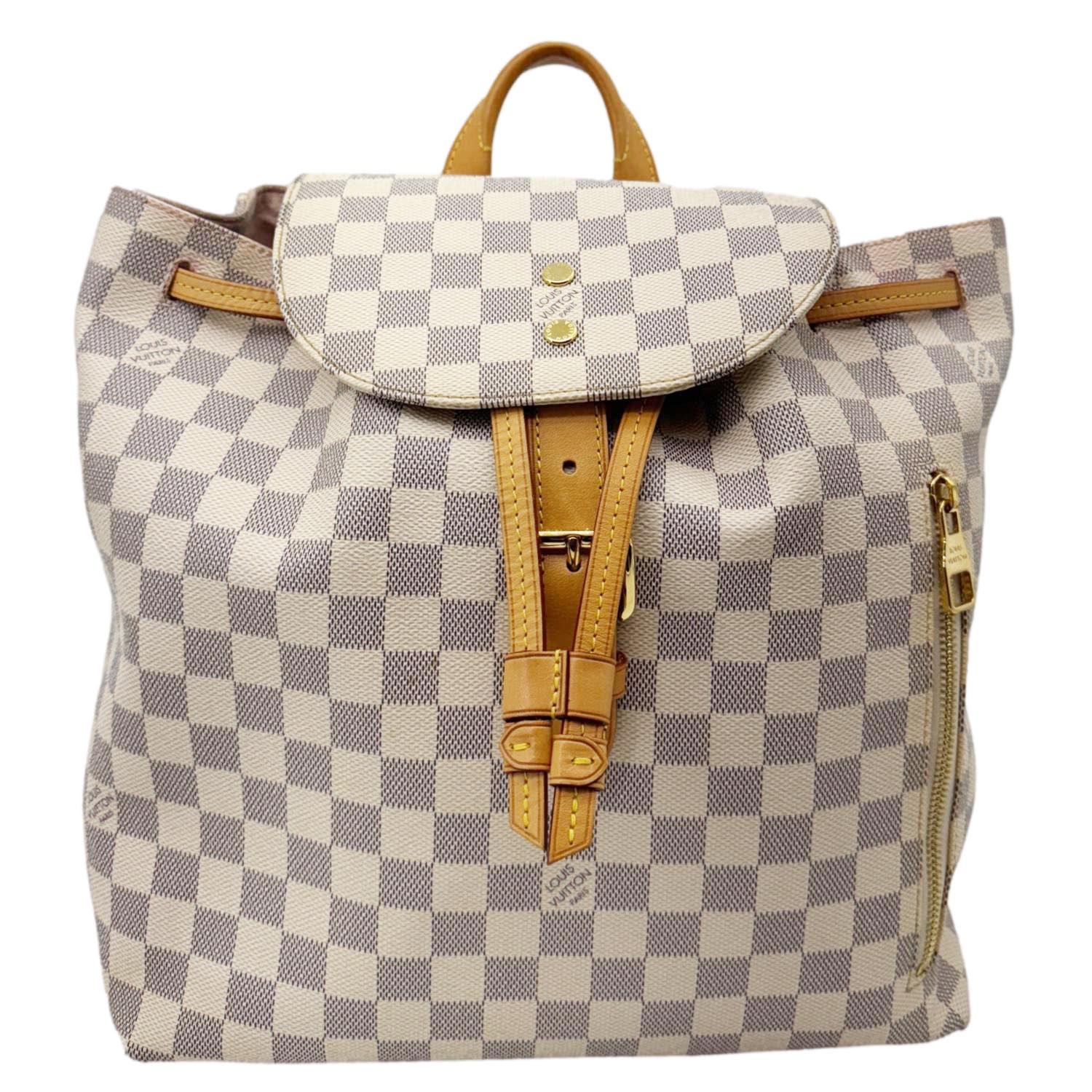 LOUIS VUITTON Sperone Damier Azur Backpack Bag Rose Ballerine