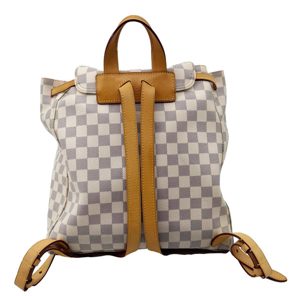 LOUIS VUITTON Sperone Damier Azur Backpack Bag Rose Ballerine
