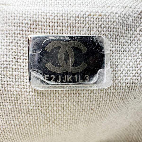 CHANEL Deauville Small Canvas Bowling Tote Bag Light Blue