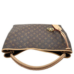LOUIS VUITTON Again Monogram Canvas Tote Bag Brown