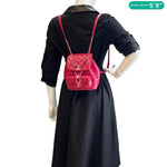 CHANEL Duma Pockets Small Aged Calfskin Quilted Leather Drawstring Backpack Pink