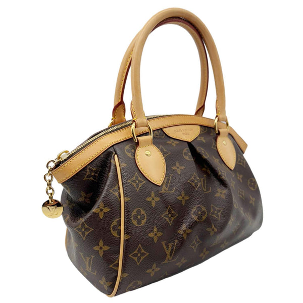 LOUIS VUITTON Tivoli PM Monogram Canvas Satchel Bag Brown
