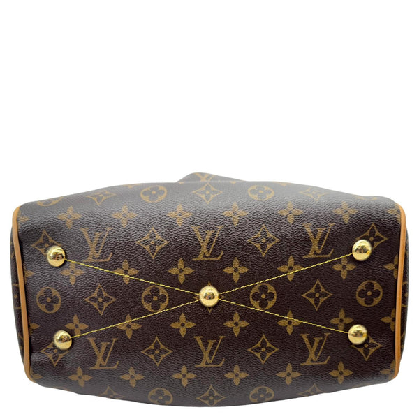 LOUIS VUITTON Tivoli PM Monogram Canvas Satchel Bag Brown