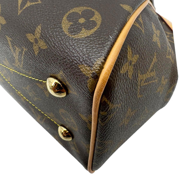 LOUIS VUITTON Tivoli PM Monogram Canvas Satchel Bag Brown