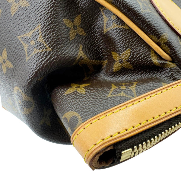 LOUIS VUITTON Tivoli PM Monogram Canvas Satchel Bag Brown