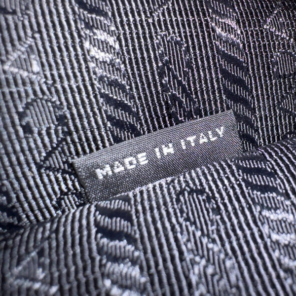 PRADA Metal Triangle Envelope Saffiano Leather Chain Shoulder Bag Blue