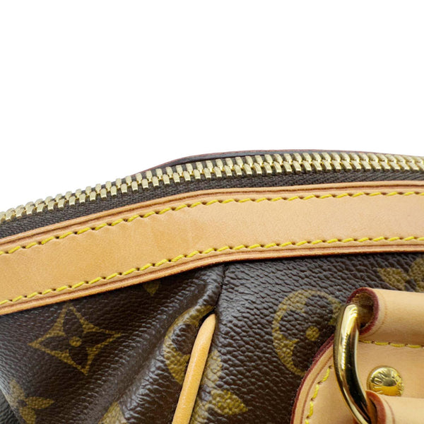 LOUIS VUITTON Tivoli PM Monogram Canvas Satchel Bag Brown
