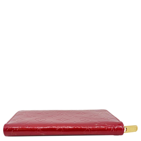 LOUIS VUITTON Monogram Vernis Zippy Wallet Red