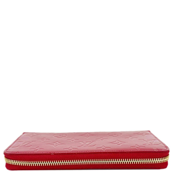 LOUIS VUITTON Monogram Vernis Zippy Wallet Red