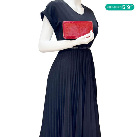 LOUIS VUITTON Monogram Vernis Zippy Wallet Red