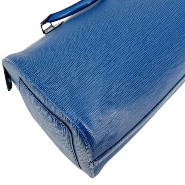 LOUIS VUITTON Speedy 30 Epi Leather Satchel Bag Blue
