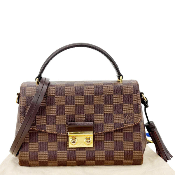 LOUIS VUITTON Croisette Damier Ebene Crossbody Bag Brown