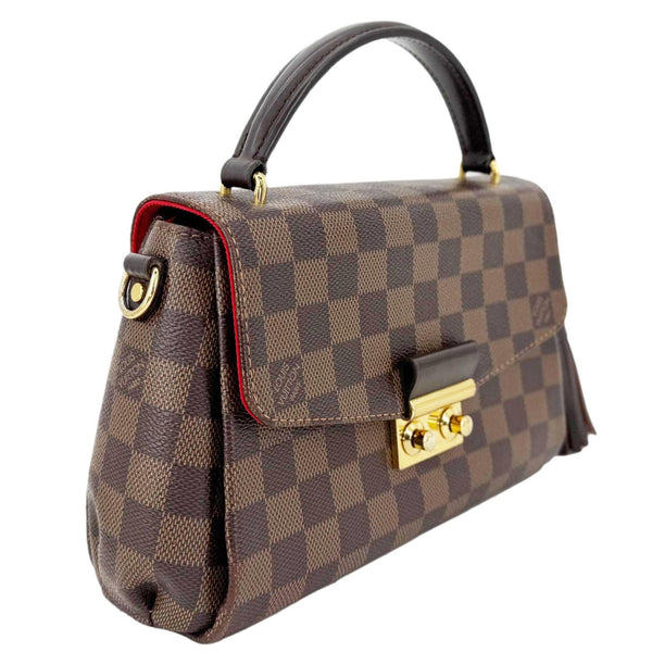 LOUIS VUITTON Croisette Damier Ebene Crossbody Bag Brown