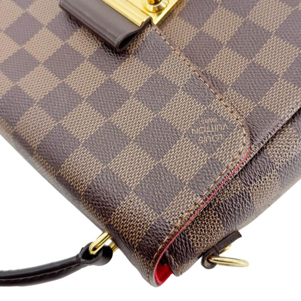 LOUIS VUITTON Croisette Damier Ebene Crossbody Bag Brown