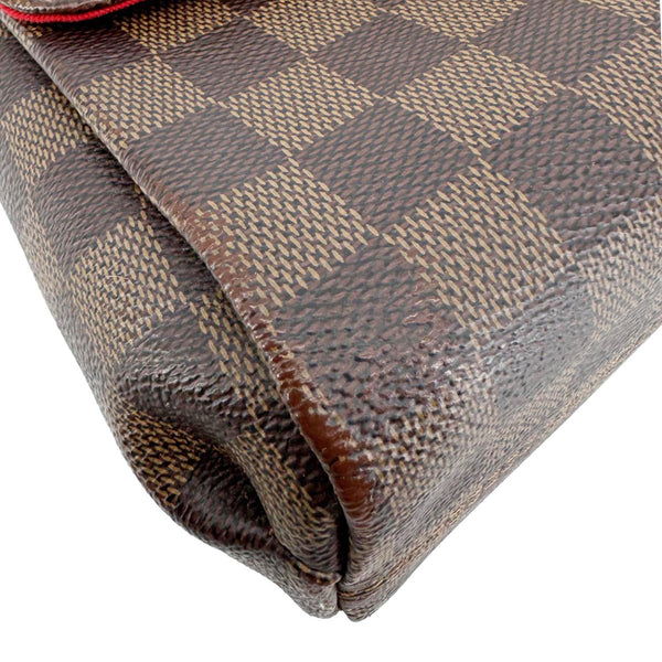 LOUIS VUITTON Croisette Damier Ebene Crossbody Bag Brown