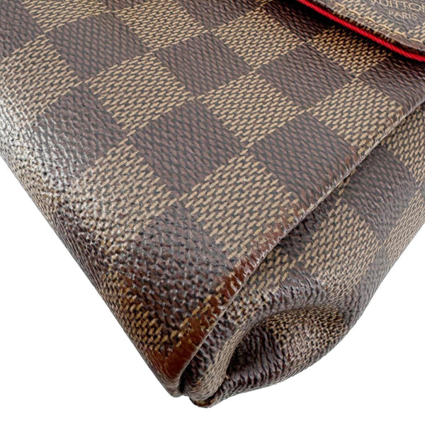 LOUIS VUITTON Croisette Damier Ebene Crossbody Bag Brown